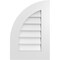 Ekena Millwork Quarter Round Top Left Surface Mount PVC Gable Vent w/ 3-1/2"W x 1"P Standard Frame, 16"W x 24"H GVPQL16X2401SN - alternate 1
